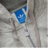 Adidas bluza rozpinana z kapturem szara męska
